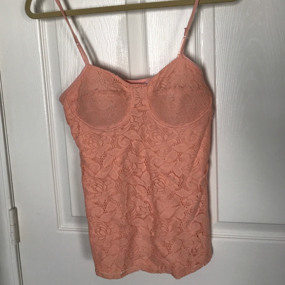 Pink lacy cami